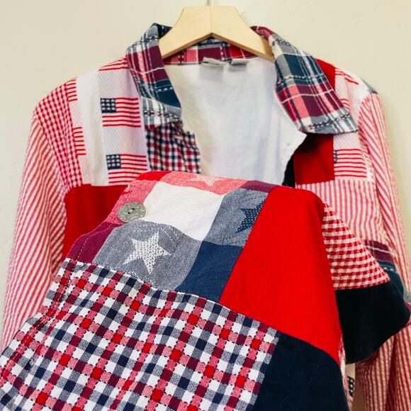 🔥VINTAGE American Flag Patchwork Jacket - Picture 6 of 10